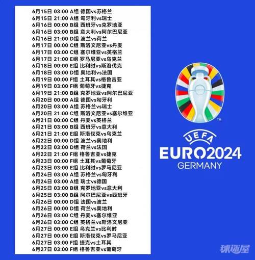 2024欧洲杯比赛日期表（2024年欧洲杯预选赛）